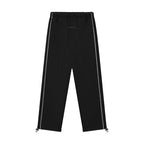 Fear of God Essentials Relaxed Fleece Piping Sweatpant Jet Black/Cloud White