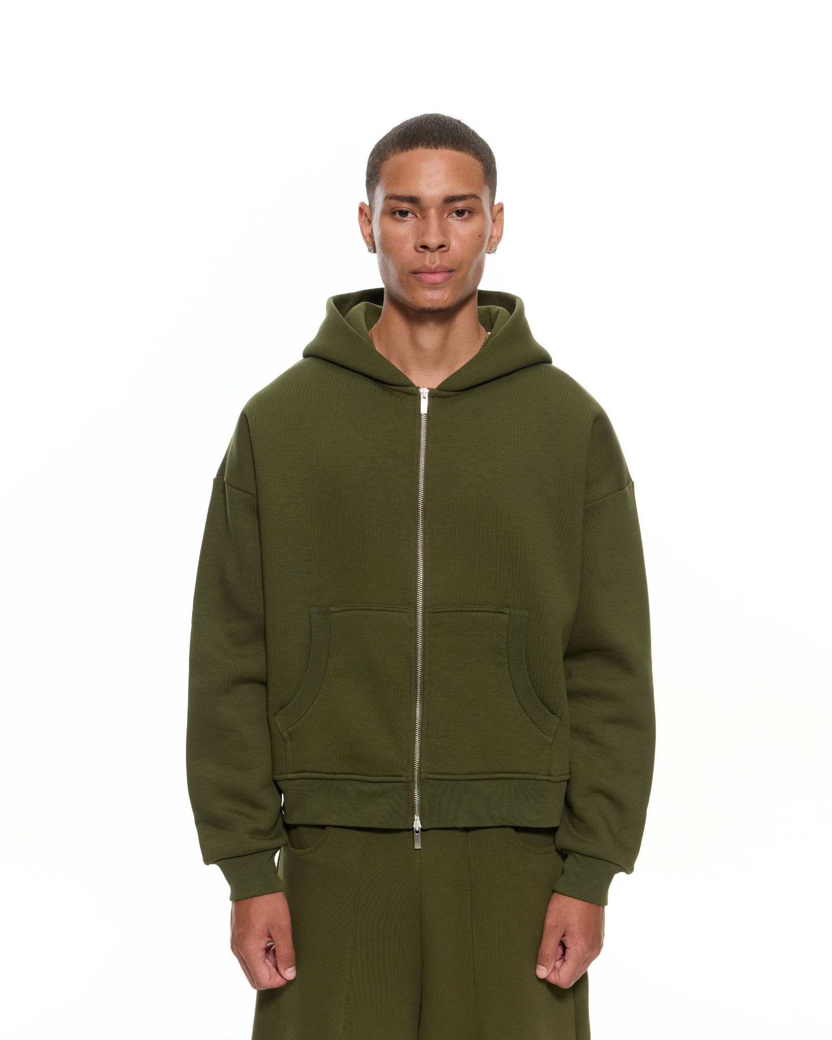 COZY ZIP UP - MILITANT