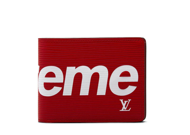 Louis Vuitton x Supreme Slender Wallet Epi Red