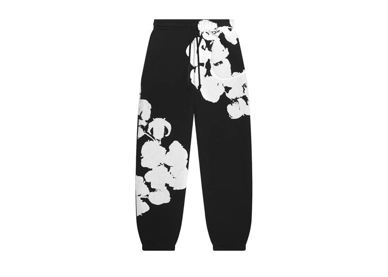 Denim Tears Big Cotton Wreath Sweatpants Black