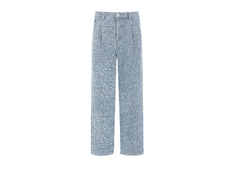 Maniere De Voir Boucle Pleated Jeans Blue