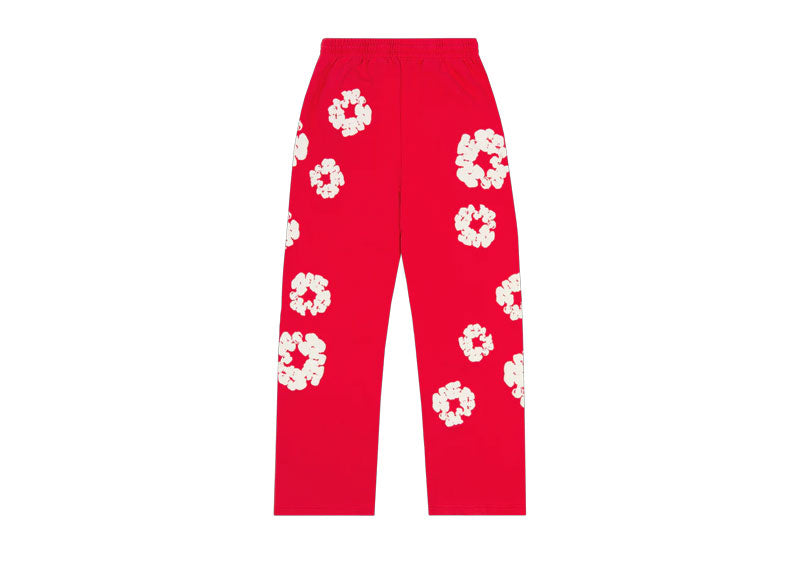 Denim Tears Cotton Wreath Baggy Sweatpants Red