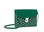 Goyard Goyardine Chypre Wallet Pouch Palladium Hardware Green