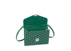 Goyard Goyardine Chypre Wallet Pouch Palladium Hardware Green