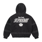 Supreme x Mitchell & Ness Twill Stadium Jacket Black