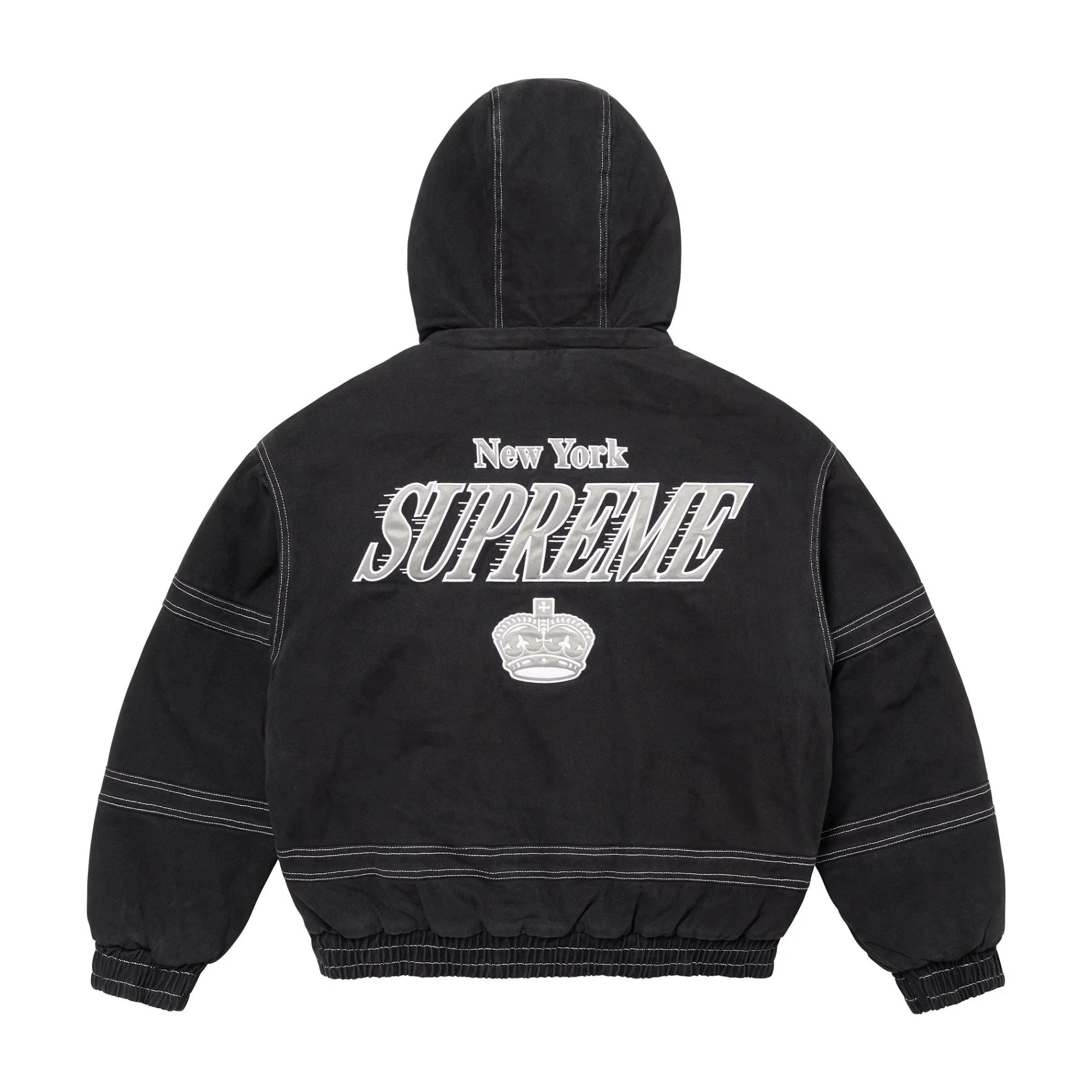 Supreme x Mitchell & Ness Twill Stadium Jacket Black