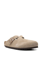 Birkenstock Boston Suede Mules - "Taupe"