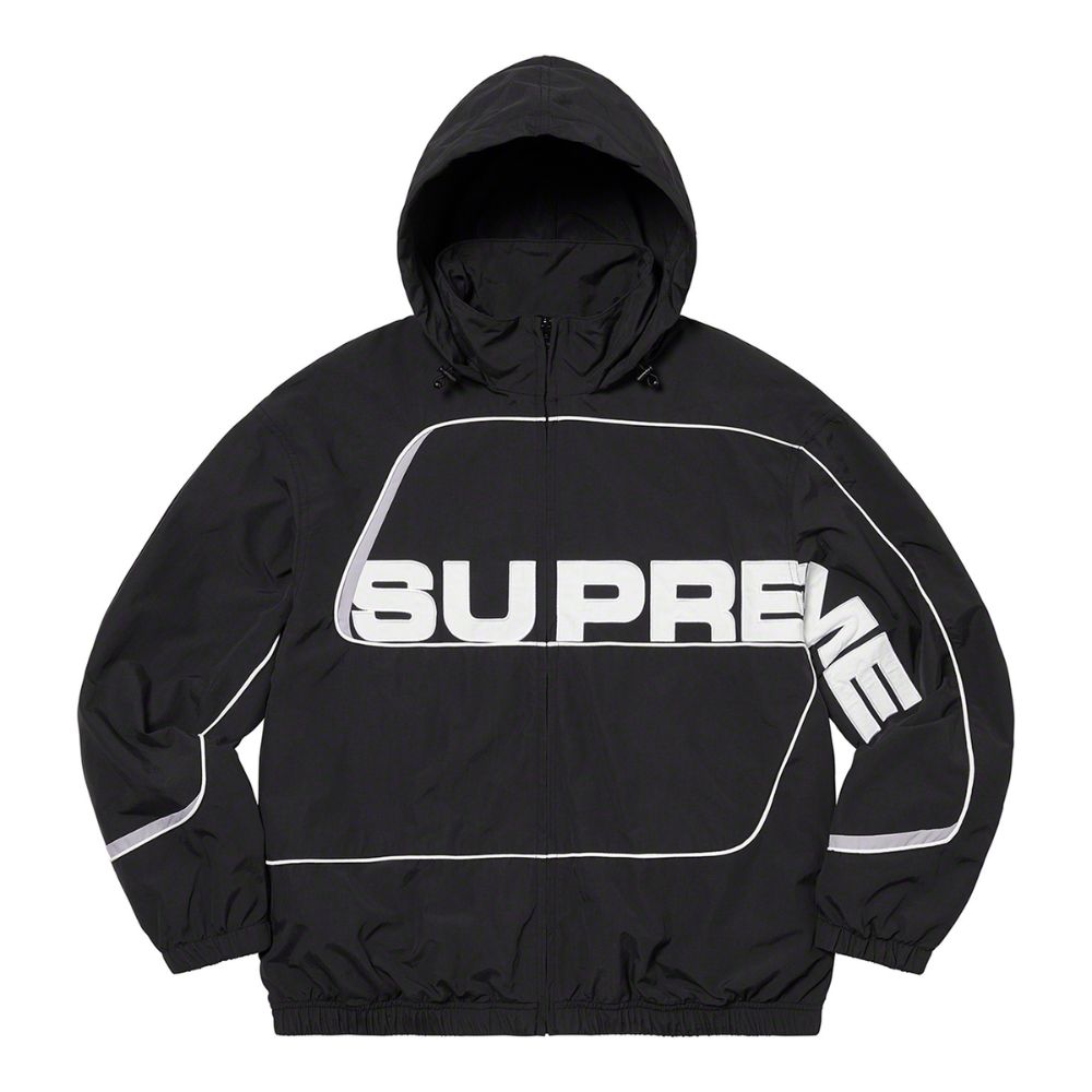 Supreme S Paneled Track Jacket Black