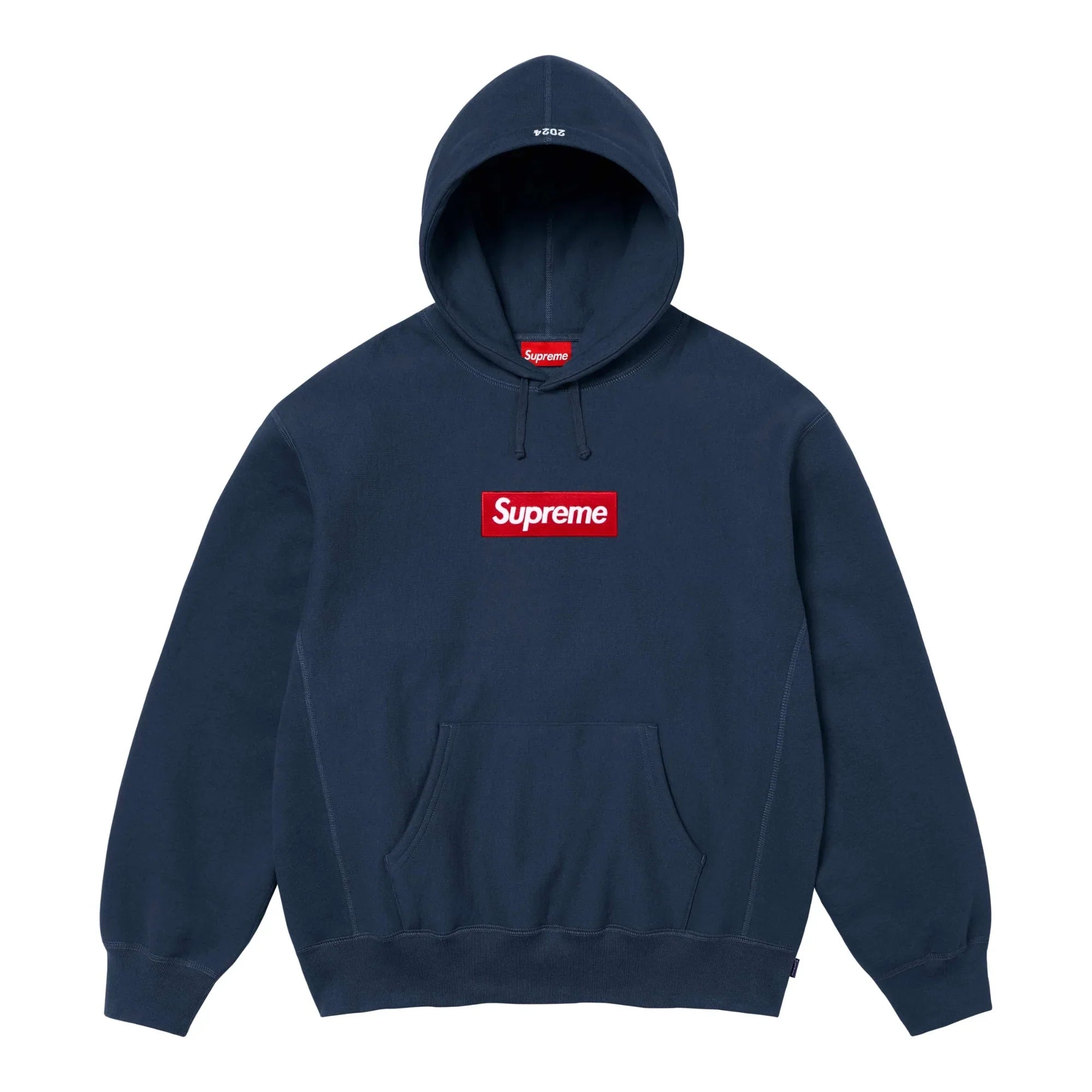 Supreme Box Logo Hooded Sweatshirt FW24 Navy