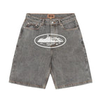 Corteiz Island Denim Shorts 'Light Grey'