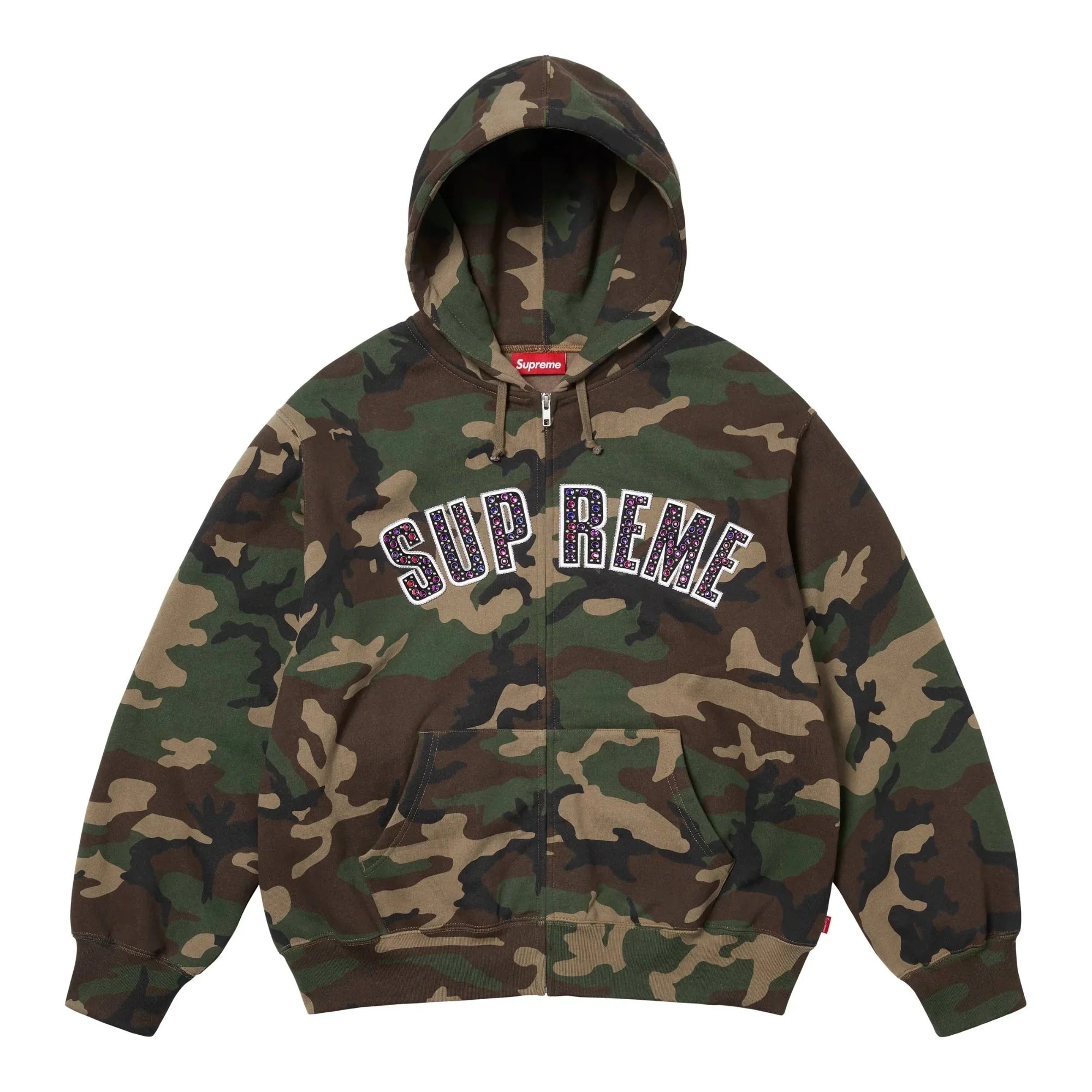 Supreme x B.B. Simon Zip Up Hooded Sweatshirt Woodland Camo