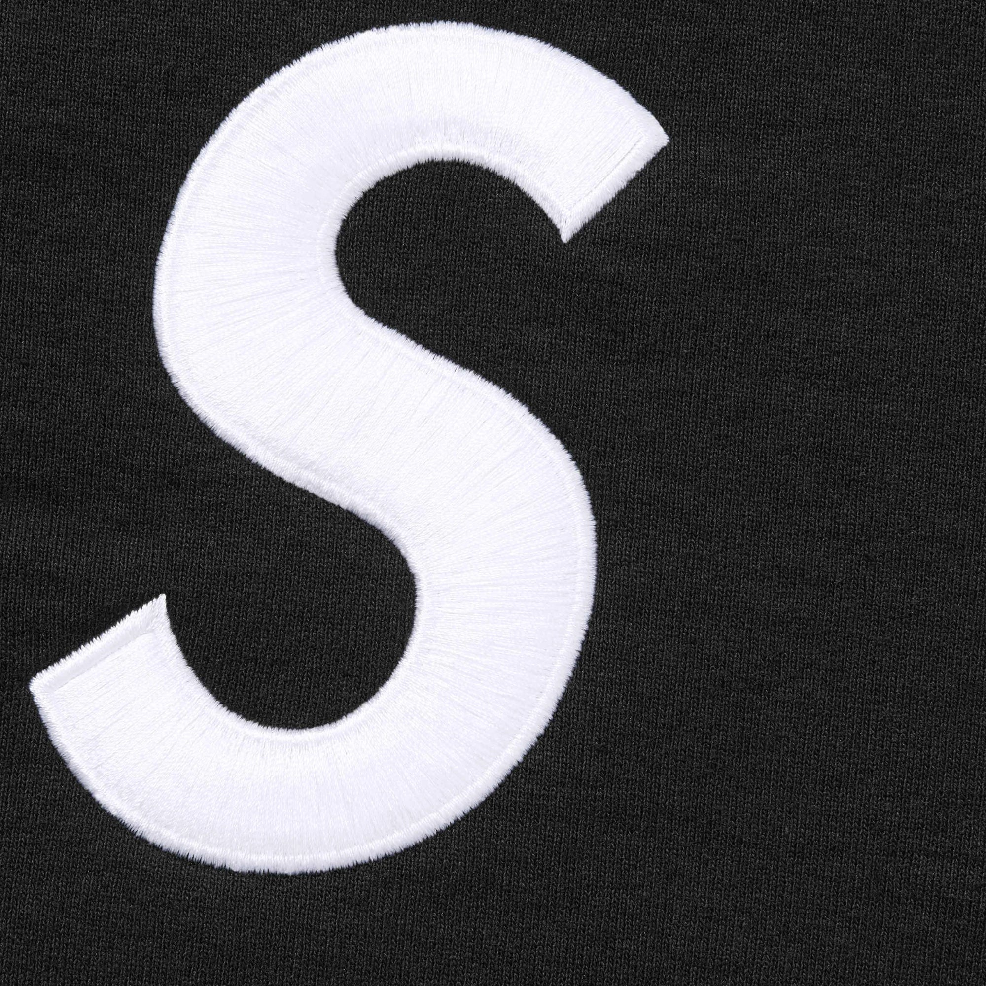 Supreme S Logo Zip Up Hooded Sweatshirt Black