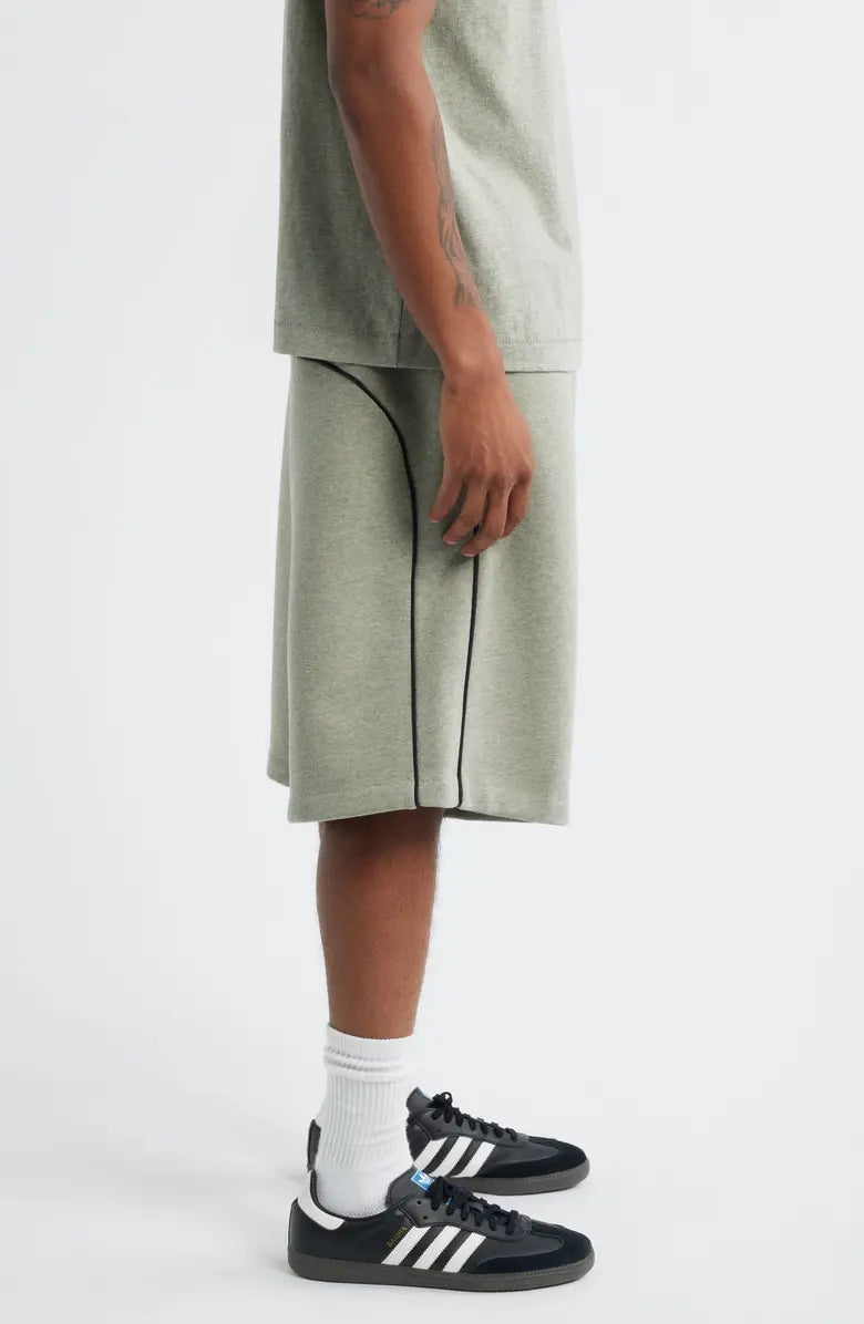 Fear of God Essentials Shorts with Piping - "Concrete Heather / Black"