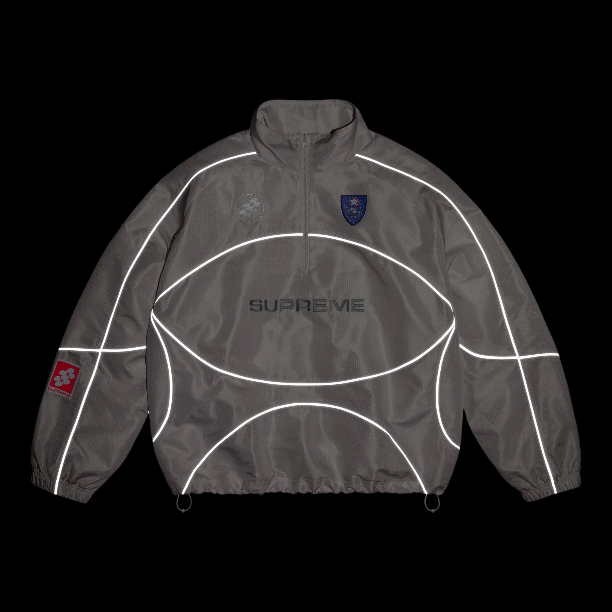 Supreme Reflective Piping Pullover White