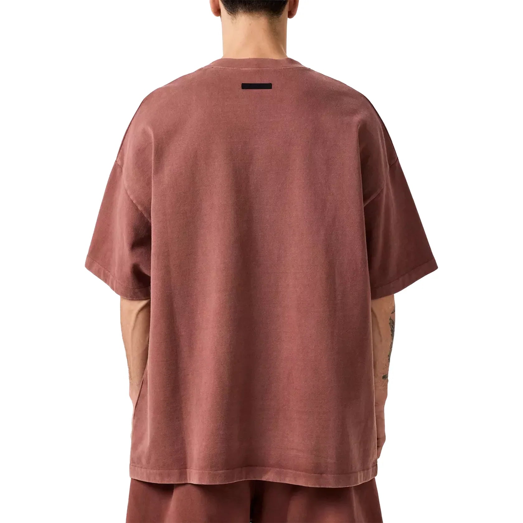 Fear of God Essentials Heavy Crewneck Tee 'Crimson'