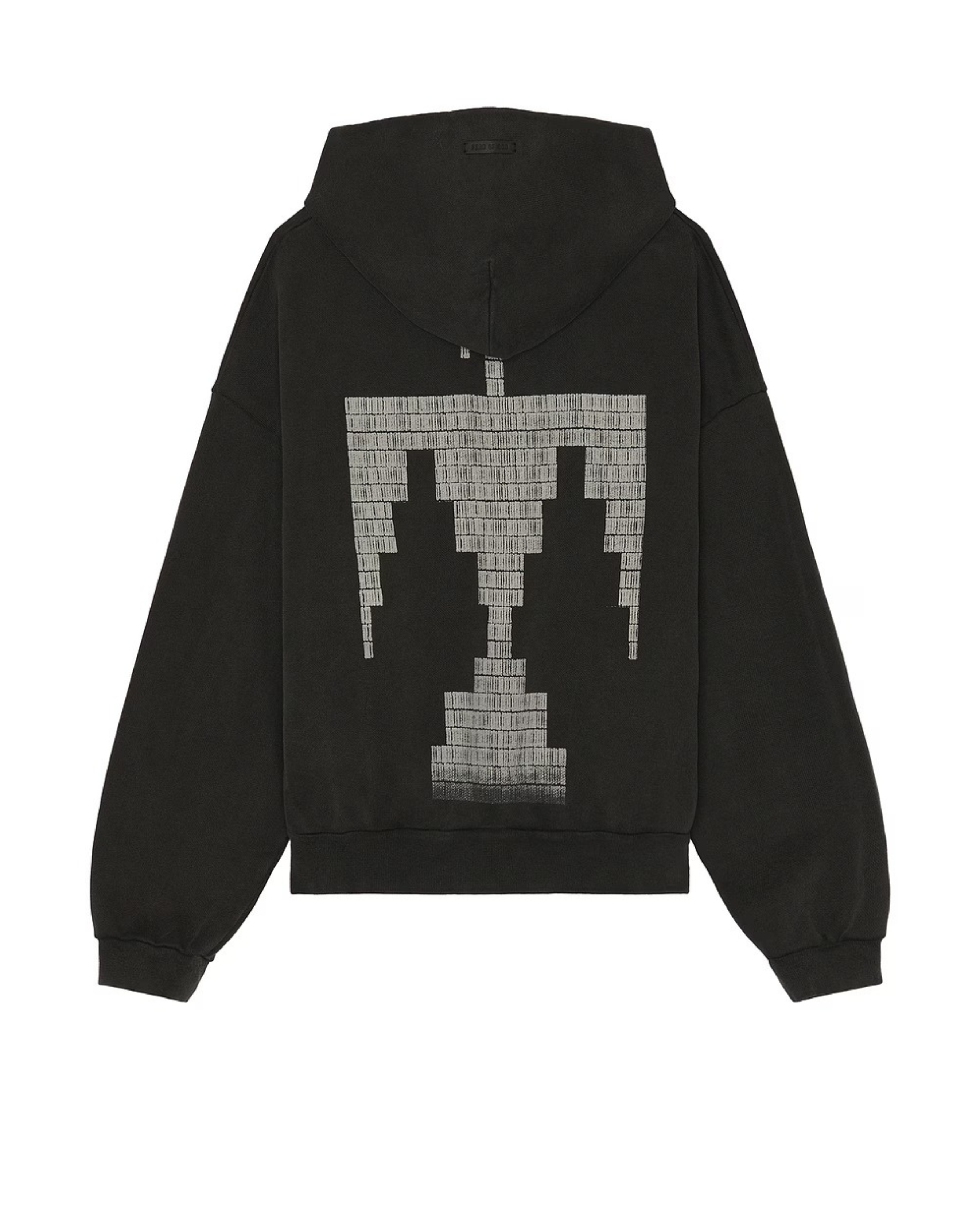 Fear of God Thunderbird Grey Print Hoodie - "Black"