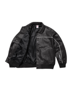 Supreme x Nike Leather Varsity Jacket - "Black/White"