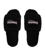 Balenciaga Furry Slide Sandal - "Black"