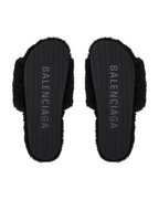 Balenciaga Furry Slide Sandal - "Black"