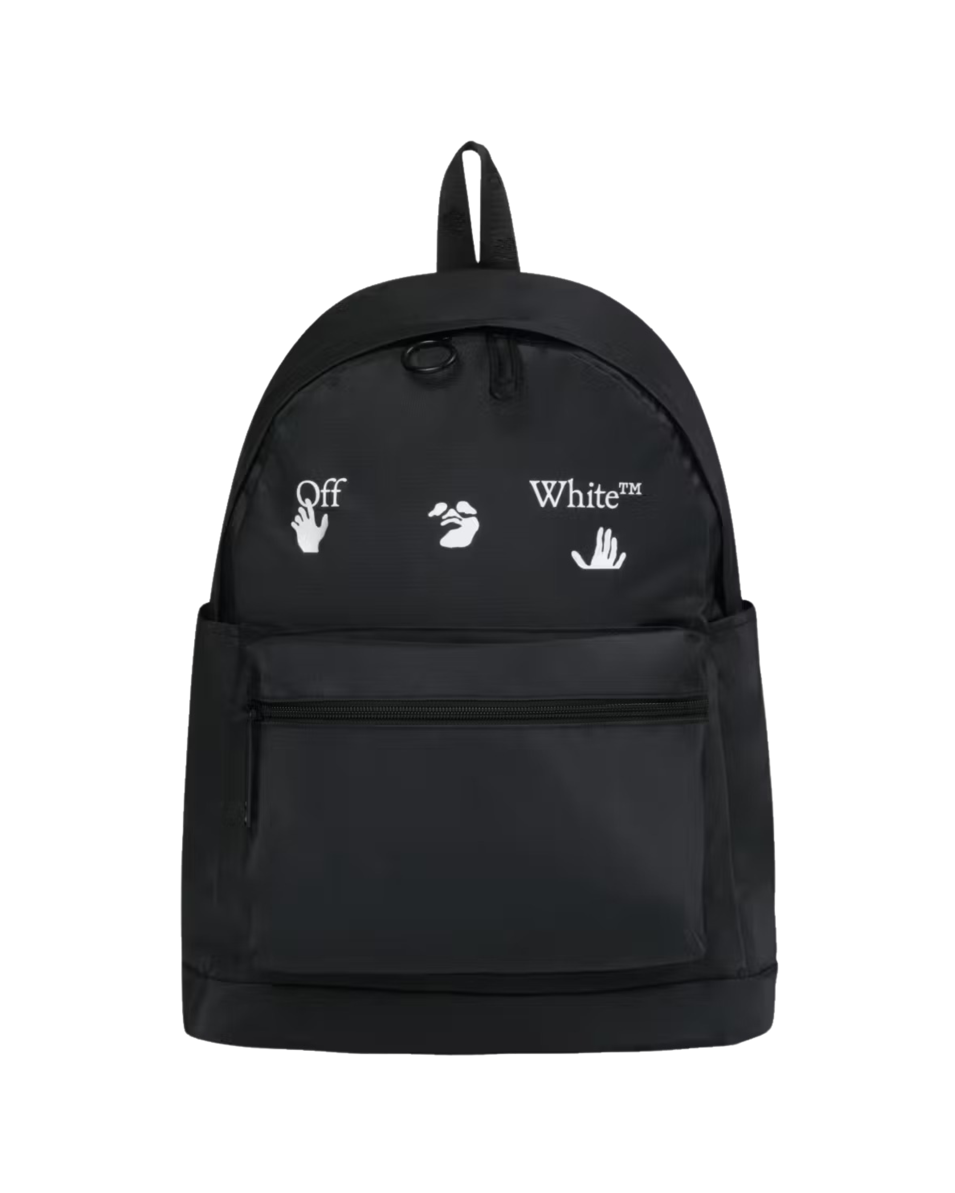 Off-White Matte Logo Print Backpack - "Black/White"
