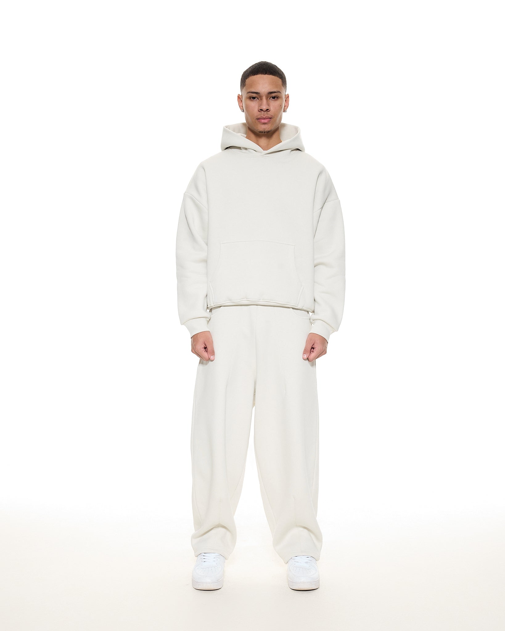 COZY STRAIGHT LEG SWEATS - CHALK