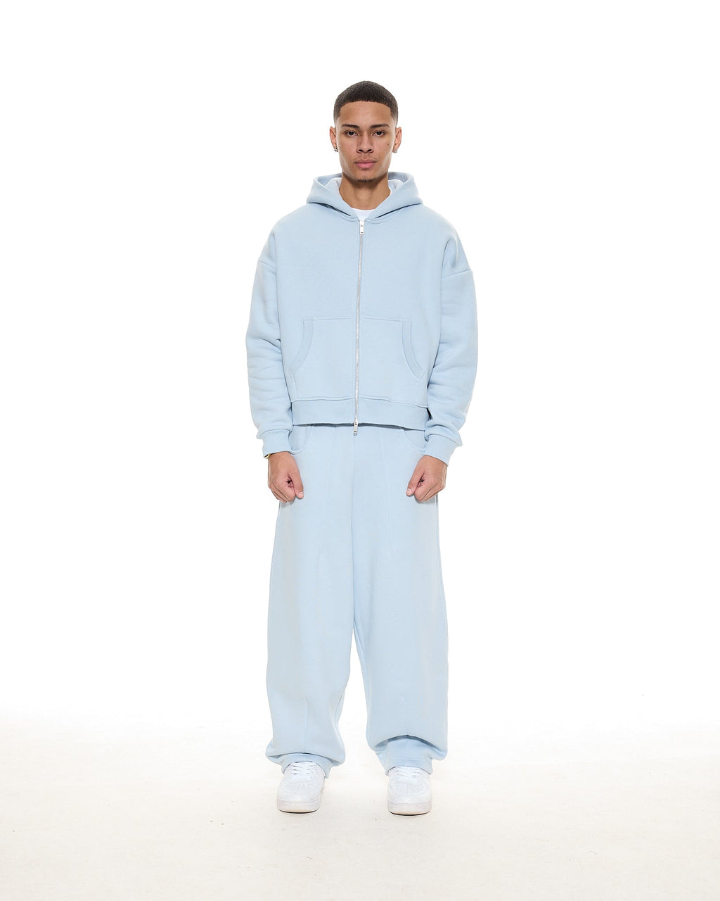 COZY STRAIGHT LEG SWEATS - GLACIER