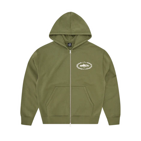Corteiz CRTZ Superior Royale Zip Hoodie 'Olive'
