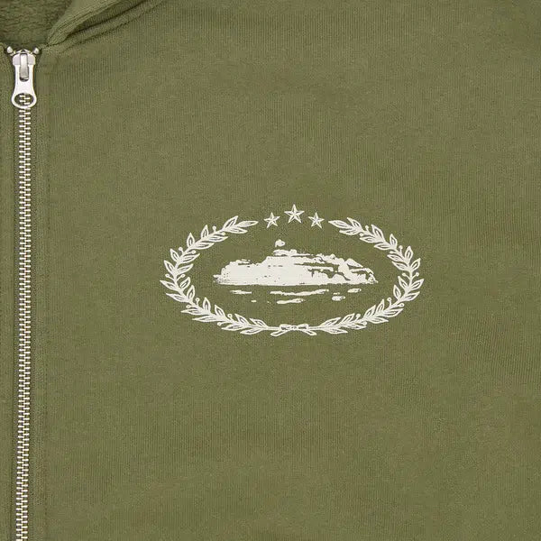 Corteiz CRTZ Superior Royale Zip Hoodie 'Olive'