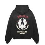 Represent X Belstaff Flame Phoenix Hoodie - "Shadow Black"