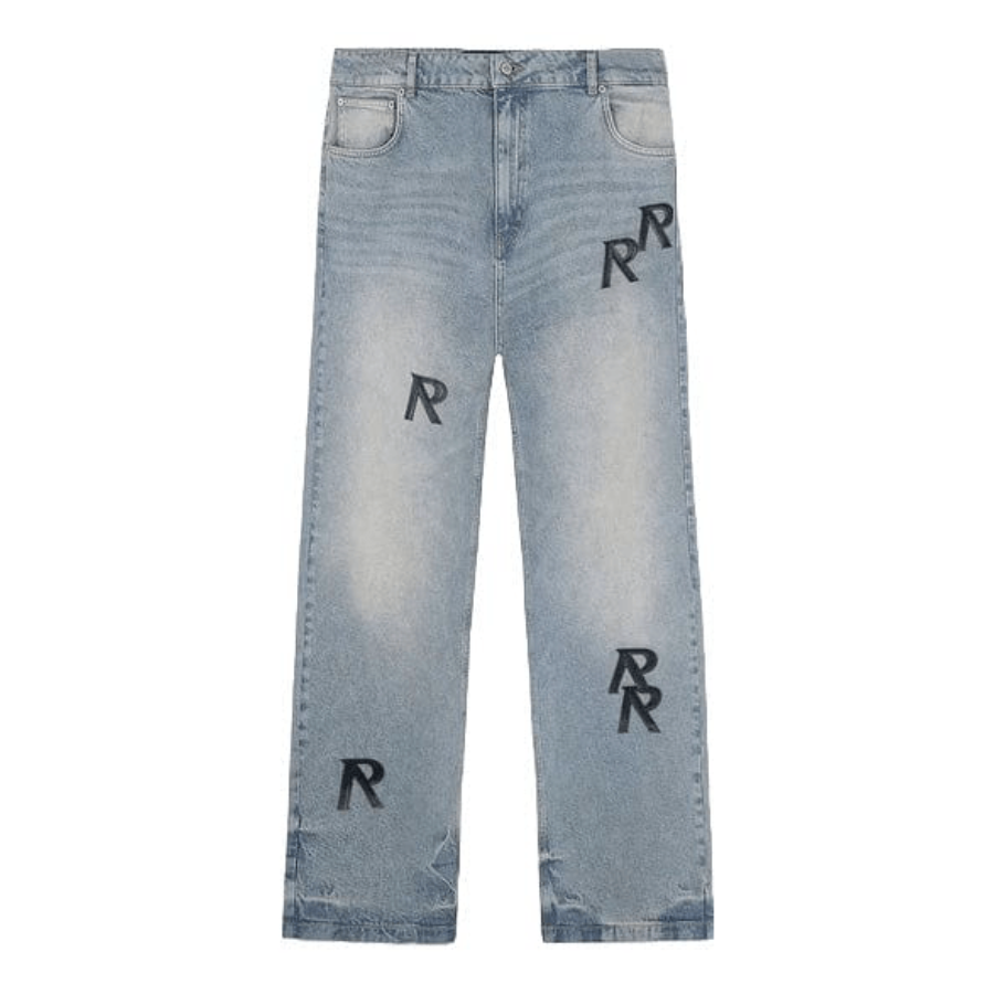 Represent R3 Initial Baggy Denim Jeans 'Stone Wash'