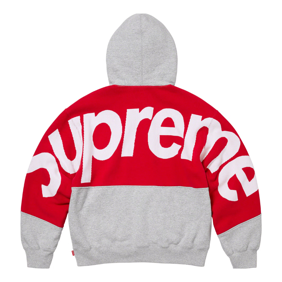 Supreme Big Logo Jacquard Hoodie - 'Heather Grey'