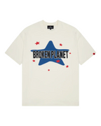 Broken Planet Star T-Shirt - "Vanilla White"
