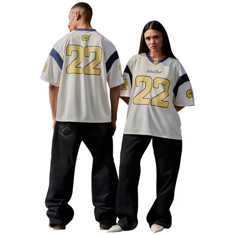 Broken Planet Football Jersey Tee 'White/Blue'