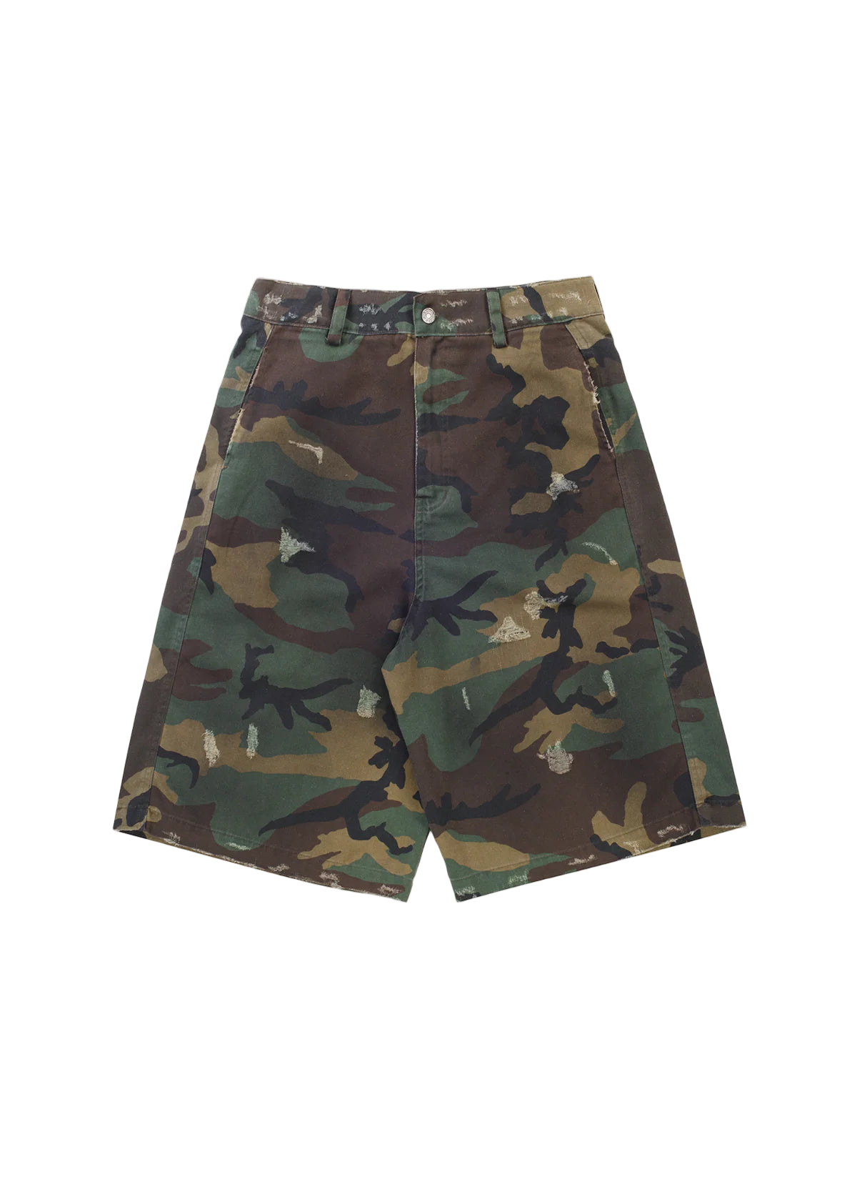 BACK PLEAT SHORTS DIRTY CAMO