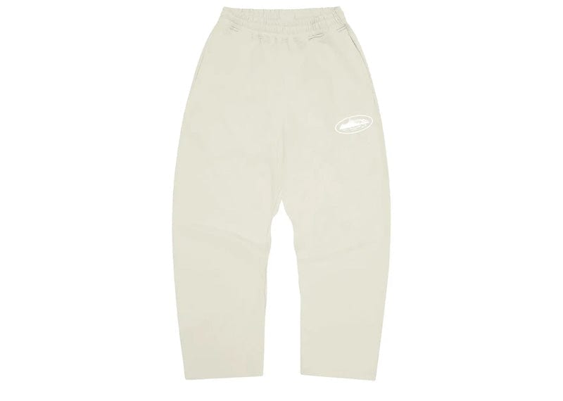 Corteiz Island Puff Print Open Hem Sweatpant Off White