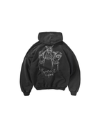 Represent Hand Drawn Thoroughbred Hoodie - "Aged Black"